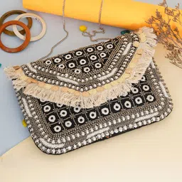 fabbhue Black Women Sling Bag Boho Stylish Women Handembrodry Handmade Women Bags-picture-14