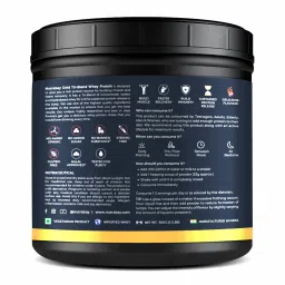 NUTRABAY Gold Tri Blend Whey Protein Powder - 500g 15 Servings (Hydrolyzed, Isolate & Concentrate) | 25g Protein, 5.6g BCAA, 4.2g Glutamic Acid| Muscle Growth & Recovery image 4