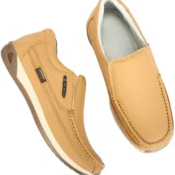 mile man Tan Pure Leather Lifestyle Casuals for Men 07 (UK/INDIA) Loafers For Men image 5