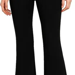 fashiq kairos Women Flared Black Lycra Blend Trousers-picture-46