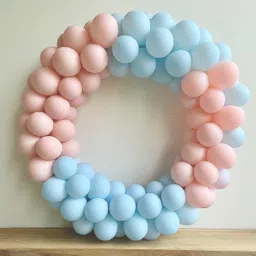 Solid Pastel Birthday Decoration Item Balloons -Blue ,Pink Balloon-image-5