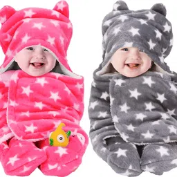 baby zone Embroidered Crib Hooded Baby Blanket forAC Room-picture-25