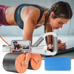 obixo 2023 New Ab roller Wheel, Automatic Rebound 2 In 1 For Abs Workout Ab Exerciser Ab Exerciser image 3