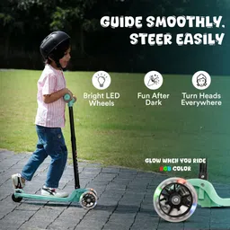tinyberg Vroom Vroom Kids Scooter | LED Wheels | Adjustable Height image 5
