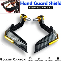 CNC Aluminum & Plastic Carbon Motorcycle Handguard Protector Shield gold Handlebar Hand Guard-image-40