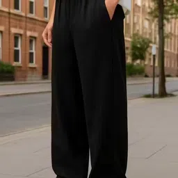 nivcy Men Relaxed Black Cotton Blend Trousers image 3