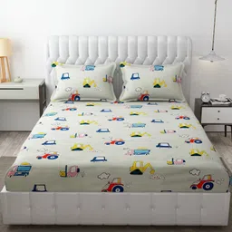 blenzza deco 180 TC Polycotton Double Printed Flat Bedsheet-picture-39