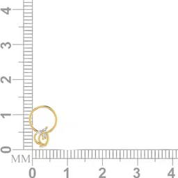 avsar Jiya 14kt Cubic Zirconia Yellow Gold Nose Wire image 3