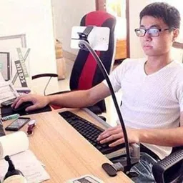 Saztech Mobile Stand Holder Metal Built Phone Perfect for Video Table Online Class Mobile Holder image 3