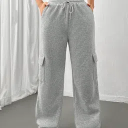 pravaha Women Solid Grey Track Pants-picture-22
