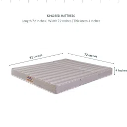 springtek Tri-Fold Travel Folding 4 Inch PU Foam Mattress In (72x72) King Size image 3