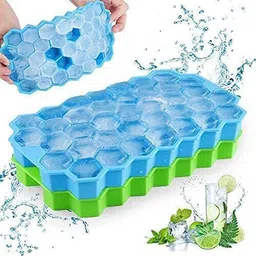 Ice Cube Trays, Silicone Ice Cube Trays with Lids, 2 Pack Flexible Ice Trays Multicolor Plastic Ice Ball Tray-image-38
