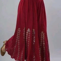 shafaq enterprises Women Comfort Fit Maroon Viscose Rayon Trousers-picture-27