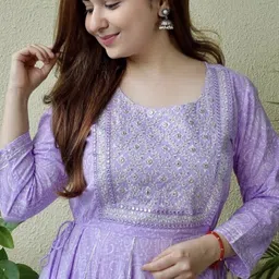 saanwari Viscose Rayon Stitched Anarkali Gown image 3