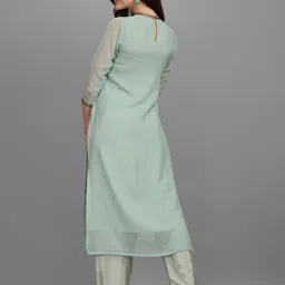 saanjh Women Georgette Kurta Pant Set image 2