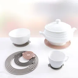 besillia 3 in 1 Multisize Silicon Trivets Mat for Hot Dishes Pots & Pans Round Trivet image 3