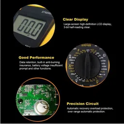 gilhot Portable Excel DT9205A Fully Protected Standard Digital Multimeter With Auto Power Off Function Digital Multimeter image 5