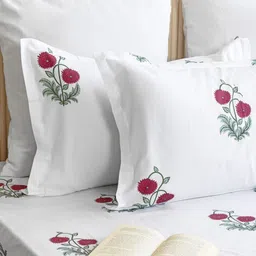 homemonde Cotton Queen Fitted (Elastic) 210 TC Printed Bedsheet image 5
