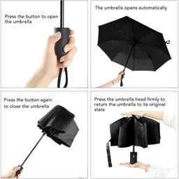 shoppoworld mbrella Automatic Open and Close Function with Sunscreen Classic Folding and Strong Water Resistant, Sun & UV Rays Protection Umbrella Umbrella image 4