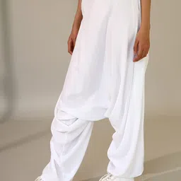 n-gal Solid Rayon Women Harem Pants image 3