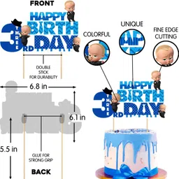 zyozi 3rd Birthday Boss Baby Theme Balloon arc decoration,Boss Baby Theme Third Bday image 5
