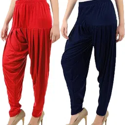 mk trendy fashions Viscose Rayon Solid Patiala image 1