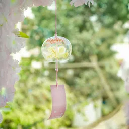 ekhasa Japanese Glass Wind Chimes for Home Decor, Living Room, Garden & Balcony Glass Windchime image 1