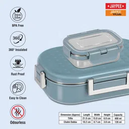 jaypee plus Snapsteel 1 Containers Lunch Box image 3