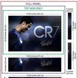 Flipkart SmartBuy Full Body Laptop Skin Sticker - Cristiano Ronaldo DS24 Self Adhesive Vinyl Laptop Decal 15.6 image 5