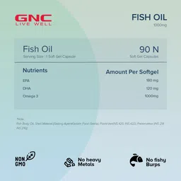 gnc Fish Body Oil 90 Softgel Capsules image 5