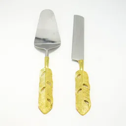 metokraft Cake Servers Brass, Stainless Steel Cake Server-picture-27