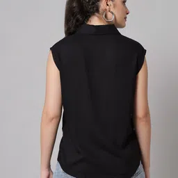 funday fashion Women Regular Fit Solid Casual Shirt image 2