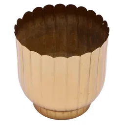 amaya decors Striped Gold Flower Pot Set of 2 image 5