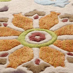joyrugs by littlelooms Buy Multicolor Wool And Art Silk Floral 5 x 7 Feet Hand Tufted Carpet image 5