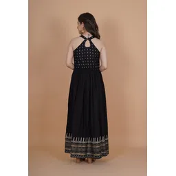 indianic Printed Viscose Rayon Stitched Flared/A-line Gown image 2