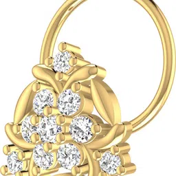 avsar Vaidehi 18kt Diamond Yellow Gold Nose Wire image 2
