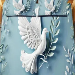 vauimdecor Polycotton King Flat 400 TC 3D Printed Bedsheet image 2