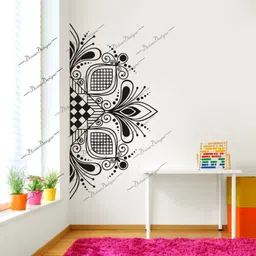divinedesigns 41 cm Half Mandala Design Art Self Adhesive Sticker For Home Self Adhesive Sticker image 2