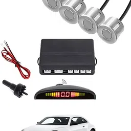 maties 4Parking Sensor Increased Safety For Passengers Silver-34 Universal Car Reverse Silver Parking Sensor With LED Display ,Buzzer-34 Parking Sensor-picture-41