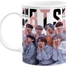 printingzone Bts mug Bts Signature mug Bts Printed Cup Bts Gift For Girl Boys (logo-9) Ceramic Coffee Mug-picture-14