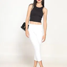 rocksy 3/4th Capri leggings Women White, Beige Capri image 4