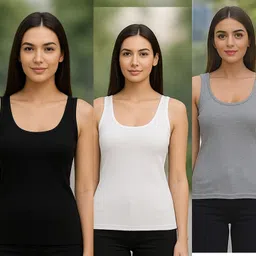 prime love Women Black, White, Grey Tank Top/Vest-picture-15