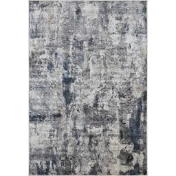 obsessions Blue and Grey Abstract 3x5 Feet Machine Made Carpet image 2