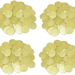 morel ROUND PLASTIC PLAIN TOKEN COIN FOR SHOP, GAMES, STORES, SCHOOL(400 COIN, GOLDEN)-picture-24