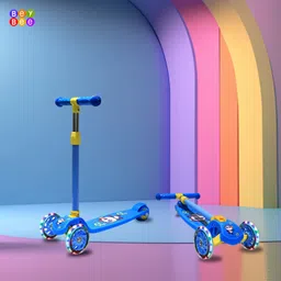 beybee Lightweight CoolPanda LED Kick Scooter for Kids|Hoverboard with 4 Height Levels-picture-22