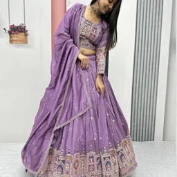 pedr trends Embroidered Semi Stitched Lehenga Choli image 3