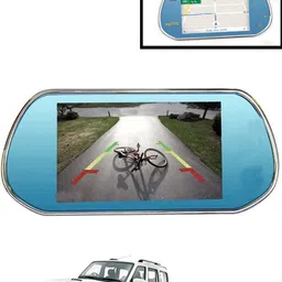 maties 7inch full touch screen rear view car mirror monitor with BT/USB/Mirror link-238 Blue LED-picture-10