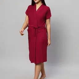 lacylook Maroon XXL Bath Robe image 4