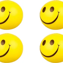 dsindustry 4 PCS Smiley Ball OR Smiley Squeeze Ball OR Soft Stress Relief Ball- 7 cm image 2