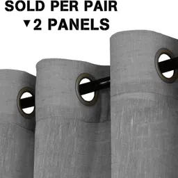 275 cm (9 ft) Long Door Polyester Semi Transparent Curtain (Pack Of 2)-image-1